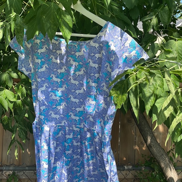 EUC size US 8 Run & Fly Unicorn 1960s Tea Party Dress - Picture 7 of 16